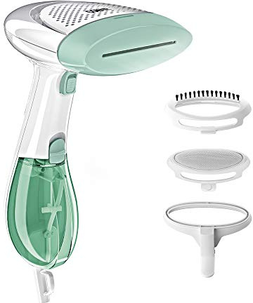 Conair Handheld Garment Steamer for Clothes, ExtremeSteam 1200W, Portable Handheld Design,White/Light Green