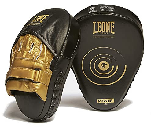 Leone 1947 Boxpratzen Power Line aus Büffelleder - Premium Boxen Muay Thai Kickboxen Pratzen Pads Handpratzen Schlagpolster