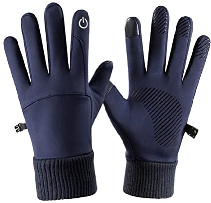BTSEURY Gants de Cyclisme Chauds d'hiver imperméables pour Hommes Femmes, Gants d'hiver à écran Tactile Coupe-Vent Gants de Cyclisme antidérapants pour Courir Conduite Escalade