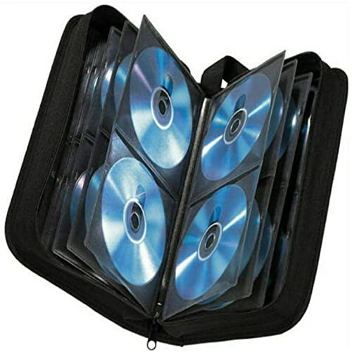 80st Skiva Cd-dvd-väska, PU-läder Cd-dvd-hållare Förvaringsväska, Tungt Dvd-fodral Albumväska Plånbok för Musik-cd, Spelskiva, Pc-drivrutinsskiva