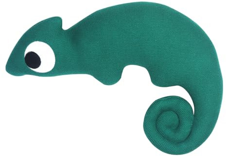 Kindsgut Kuscheltier Chamäleon aus 100% Baumwolle und in 2D Optik, Plüschtier zum Kuscheln und Spielen, weiches Stofftier als Geschenkidee für Kinder, Kami von Farben sind für Alle da, grün