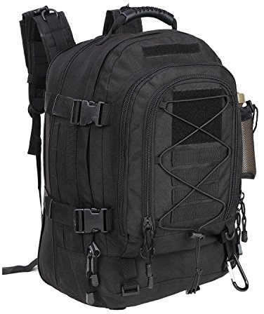 ZSearARMY Large Tactical Backpack for Men Military Backpack with DIY System for Travel, Work,Camping,Hunting,Hiking,Sports (BLACK)