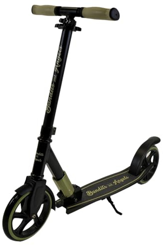 Bandits & Angels Kinderroller Black Racer 205 Retro Grün ab 5 Jahren für Jungen und Mädchen – Roller für Kinder – zusammenklappbar – Verstellbarer Lenker – Roller mit Fußbremse