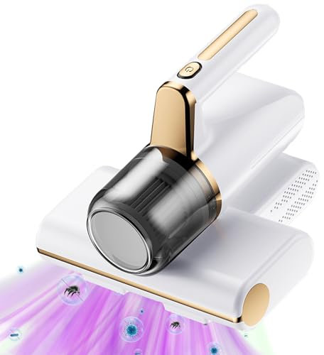 HAMON Milbensauger für Matratzen Matratzenreiniger mit UV-C Licht, 14Kpa Absaugung Matratzenreiniger mit HEPA Filter Antimilben-Staubsauger entfernt 99,99%, für Matratze Sofa Bett (Weiß)