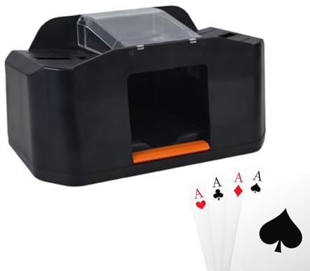 Kortblandningsmaskin,Kortblandningsmaskin Tyst USB-laddning | Poker Blandningsmaskin för Familjen Poker Kortspel Nattfest Resor Blackjack Texas Holdem Socialt sammankomst Fritid