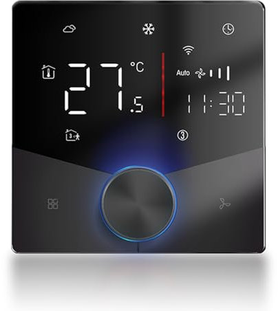 Sistemas de Aire Acondicionado Central: Control Térmico para Varios Entornos de Instalación 1 X Termostato Aire Acondicionado WiFi (White)