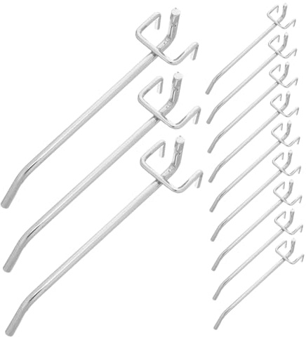 ROMISBABA 12pezzi Ganci Per Pannello Ganci Per Scaffalatura e Supermercati Compatibili Con Pannelli Forati Passo