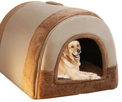 ping bu Cama grande para perros 2 en 1, casa esponjosa XL XXL, lujoso refugio para mascotas con asa antiansiedad para perros y gatos, camas calmantes, cálido refugio para mascotas para perros grandes