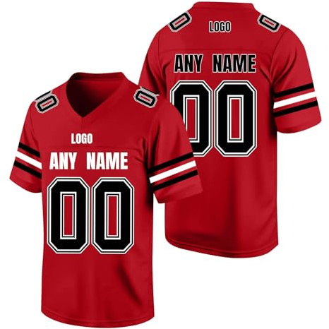 Camiseta de Fútbol Personalizada para Equipos | Jersey Deportivo de Manga Corta | Incluye Personalización de Logo, Nombre y Número Rojo