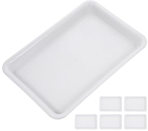 FOMIYES Bandejas de Goteo para Plantas en Maceta 6 Unidades Reutilizables para Plantas de Interior Platillos Rectangulares para Bonsáis Bandejas Colectoras de Agua 29 X 19,5 CM