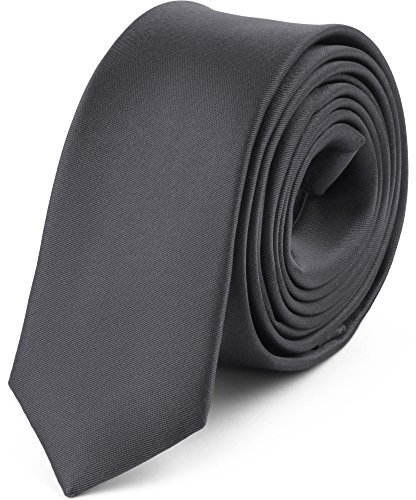 Ladeheid Herren Schmale Krawatte SP-5 (150cm x 5cm, Graphit)