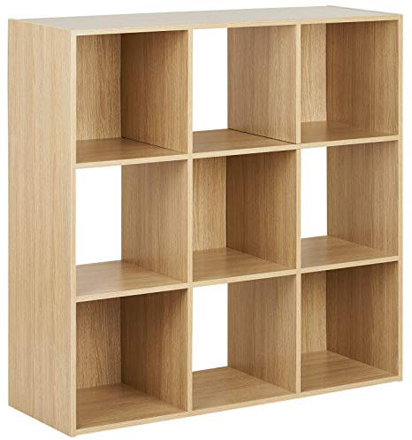 Hartleys Oak Effect 3 Tier Storage Unit - 9 Cubes