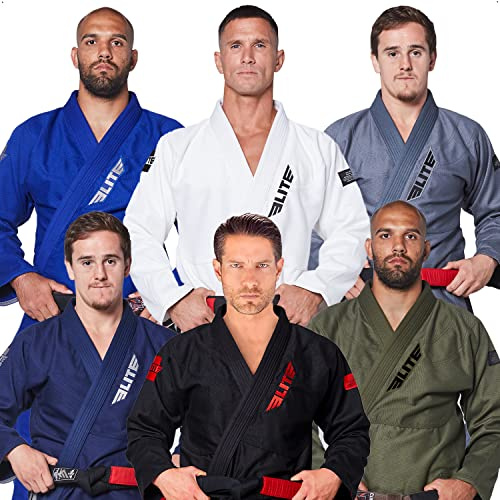 Elite Sports BJJ-Gi für Herren, IBJJF-konformer Jiu-Jitsu-Kimono aus vorgeschrumpftem Material, inklusive Gürtel (siehe spezielle Größentabelle)