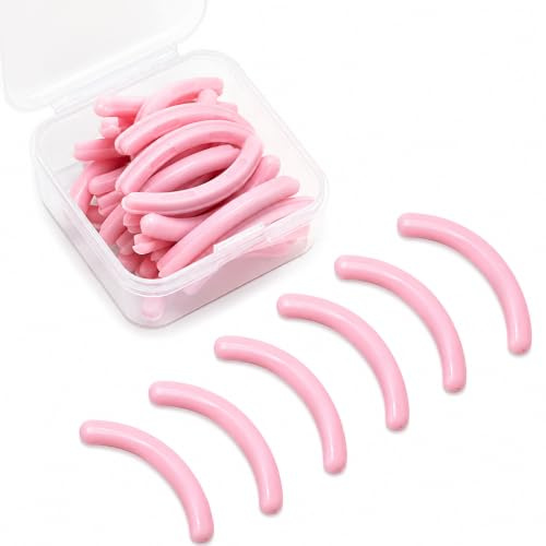 Silicone Eyelash Curler Replacement Pads - Universal Refills, 24 Piece (Pink)