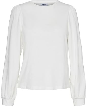 Vero Moda Vmkerry LS O-Neck Top VMA Noos - Maglietta da Donna, Bianco, S