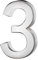 Vanyibro Autocollant 3D en forme de numéro de maison 3-7,6 cm - Argenté - Étanche - Pour porte de boîte aux lettres, maison, hôtel