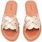 Ataiwee Damen Slide Sandalen - Komfortable Slip On Mode Strappy Flache Sommer Schuhe.(1908002,GD/MF,36.5)
