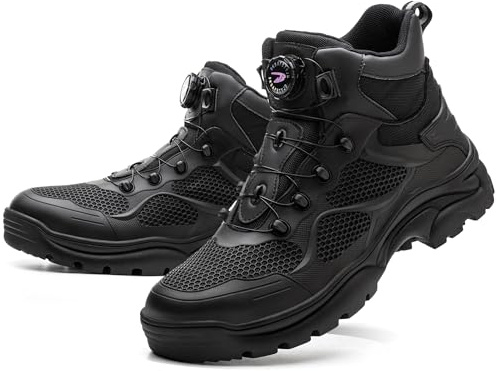 IYVW YD9515 Chaussures de Travail Sécurité Cuisine S2 Homme Femme Composite Toe SRC Anti Slip Antistatique Résistant À l'eau Supérieur Noir 41 EU