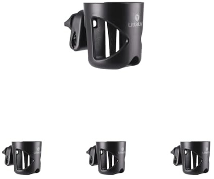 LittleLife Buggy And Pushchair Universal Cup Holder Adjustable Bottle Organiser for Stroller, Drink and Coffee Cup Holder (Pack of 4)