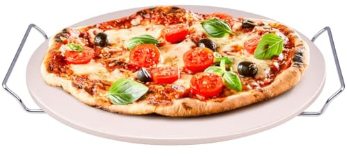 alpina Pierre à Pizza pour Barbecue et Four - Ø33 cm - Pierre pour Croûte Croquante - Résistante