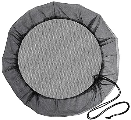 Rete Protettiva Regolabile per barile Pioggia da Giardino, Filtro Anti-Insetti e Foglie, Copertura in Rete per Serbatoio (110 cm)