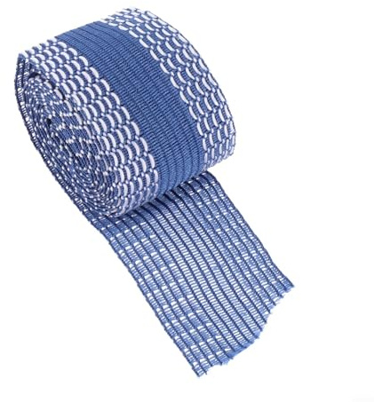 Linnkyfloa Adjustable Hem Tape for Trousers and Cuffs - 1m Length, 2.5cm Width, Polyester Strip for Temporary Pants Shortening, Compatible with Various(Blue)