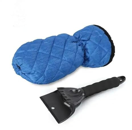 Hampine Ice Scraper Glove for Car Windscreen, Snow Scraper with Glove, Waterproof Snow Window Remover.