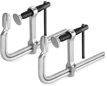 Jorgensen Bar Clamps, 6-Inch Heavy-duty Drop Forged Steel Bar Clamps for Woodworking and Welding, 2 Pack