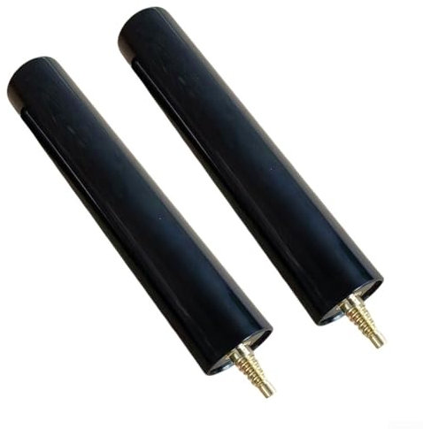Funktionales Billard-Zubehör, 2 Stück, Snooker-Queues aus stabilem Kunststoff und Metallverschlüssen (konisches Gewinde)