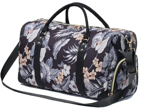 Travel Duffle Bag, Weekender Bag for Women with Shoe Compartment, Carry on Overnight Bag Gym Duffel Bag, Mommy Hospital Bags