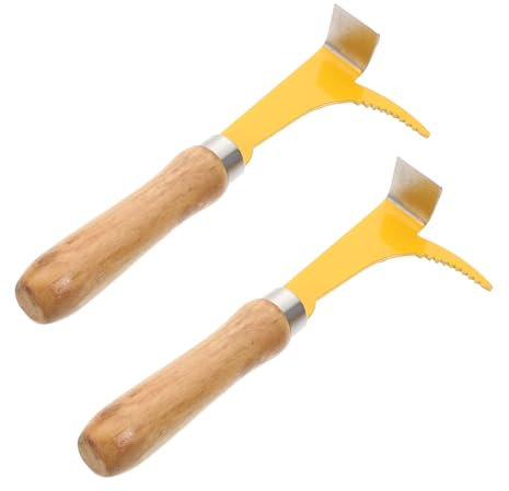 POPETPOP 2stücke Mehrzweck -schaber Werkzeug -Heber Mit Holzgriff Für Bienenzucht Und Bienenwachs-abkratzen