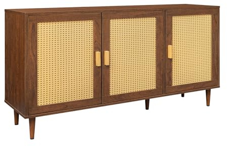 Riess Ambiente Retro Sideboard Vienna - 120cm - braun - Holzwerkstoff Wiener Geflecht Rattan - Kommode Schrank