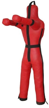 KIOALXZ Manichino da lancio per sacco da boxe, manichino da wrestling non riempito, copertura per allenamento di arti marziali, da taekwondo non riempito, Rosso, 170 centimetri
