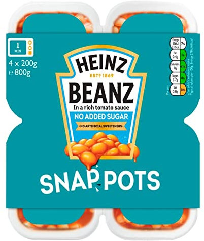 Heinz Baked Beans Snap Pots 4 x 200 g