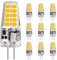 LEDGLE G4 LED Lampen, 3.5W 20LEDs Birnen erset 35W Halogenlampen, AC/DC 12V Leuchtmittel, Warmweiß 2700K, 350LM Kein Flackern, Stiftsockellampe Glühbirnen, Nicht Dimmbar, 10er Pack