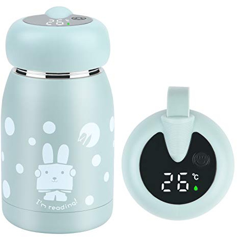 flintronic Vakuumflaskor, 320 ml Rostfritt Stål Dricksflaska med LED-Temperaturdisplay för Barn, Läcksäker Isolerad Termosflaska, BPA-Fri Vakuumkolv Hot & Cold Sportdryckflaska för Hem, Kontor