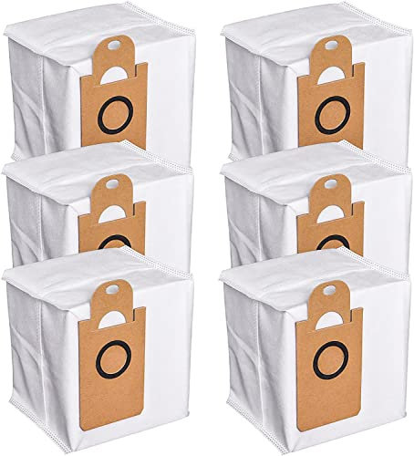 Poweka auslaufsichere Staubbeutel mit großer Kapazität kompatibel mit Proscenic M7 Pro M7 Max M8 PRO, für Neabot NoMo N1+, N1 Plus, N2 Staubsauger-Zubehör,6er-Pack