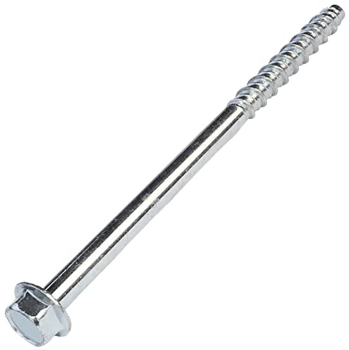 AERZETIX - C57366 - Set med 5 betongskruvar sexkantshuvud med fläns Ø10 x 160 mm - direktfäste utan plugg - för 6-sidig skiftnyckel 13 mm - stål - för renovering av konstruktion
