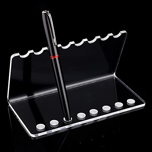 PandaHall Soportes para bolígrafos, 8 ranuras para lápices Soporte para pluma de cejas, Organizador de brochas para bolígrafo, estante de exhibición para el hogar, uso de cejas, delineador de ojos