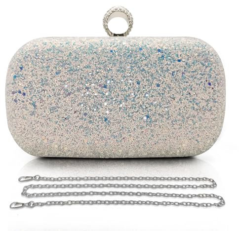 Pahajim Damen Clutch Glitzer Tasche Abendtasche Damen Elegante Kleine Handtasche Strass Clutch Umhängetasche für Hochzeit Party Date