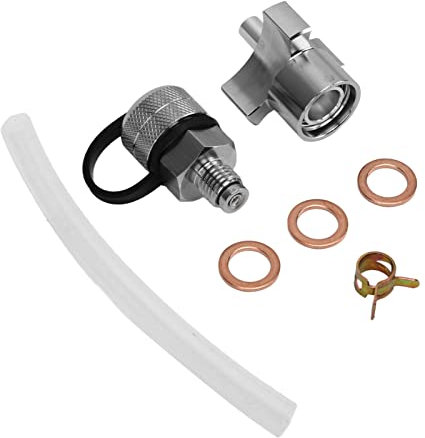 Ölablassventil mit Zange, Set Ölablassventil, glatt, aus Edelstahl, professionell, hohe Präzision, für Ablaufschlauch (M14 x 1,5)