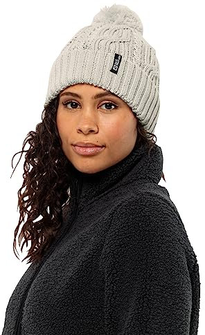 Jack Wolfskin Unisex Pompom Beanie-Mütze, Dove, Einheitsgröße