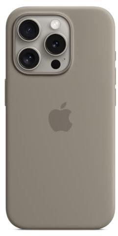 Apple iPhone 15 Pro Silikon Case mit MagSafe – Tonbraun 