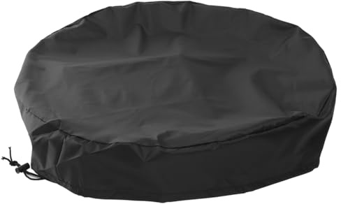 Yardwe Water Butt Lids Only Waterproof Oxford Cloth Barrel Cover with Adjustable Drawstring All-around Protection for Outdoor Water Buckets and Garbage Cans on Patio Random Color