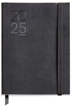 Miquelrius - Dagskalender 2025, 122 x 168 mm, dagskalender, flexibelt omslag av konstläder, 80 g/m² papper, katalanska, engelska och portugisiska