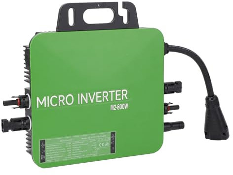 800W Solar-Mikro-Wechselrichter MPPT-Datenüberwachung PV-Wechselrichter 50/60Hz DC25-60V zu AC Grid Tie Inverter IP67 für Home RV Camping Off Grid Solarpanel-Wechselrichter