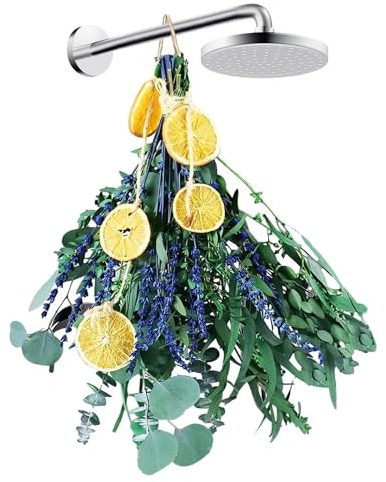 Eucalipto essiccato | eucalipto e lavanda per doccia, set doccia con piante secche, bouquet aromatico da appendere per doccia, casa, bagno