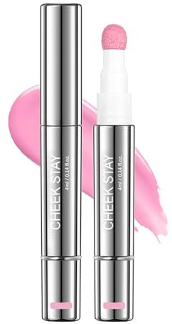 Flüssiger Blush für Sonnengeküssten Glow, Rosa Rouge Wand, Wasserfest & Langlebig Errötete für Wangen/Augen/Lippen, Feuchtigkeitsspendend Formel Make Up Blush, Hohe Farbwiedergabe, Cremige Textur