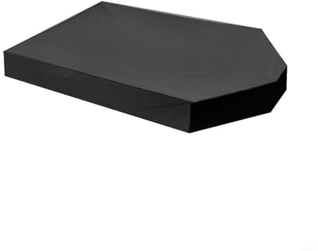 Oxford Sandbox Abdeckung Wasserdicht Bootsförmig 160x113x22cm Schutzplane für Garten Sandkasten Spielplatz Schwarz Grün(Black)