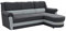 mb-moebel kleines Ecksofa Sofa Eckcouch Couch mit Schlaffunktion und Bettkasten Ottomane L-Form Schlafsofa Bettsofa Polstergarnitur Cannes (Grau, Ecksofa Rechts)